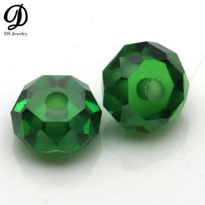 China Emerald Green CZ Color Change Beads Synthetic Zircon Abacus Bead for sale