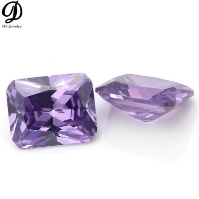 China Loose Color Fire Or Game Gemstones Octagon L-Amethyst Zircon CZ Gemstones for sale