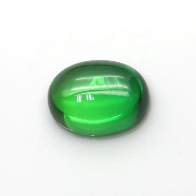 China Color Changing Wholesale Price Cabochon Oval Zircon Emerald Color Loose Gemstone For Women Jewelry for sale