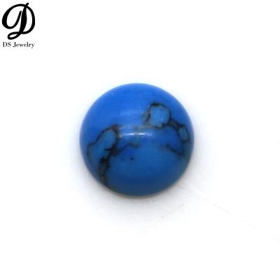 China STURP2 Color Play or Fire Ring Back Shape Turquoise Cabochon Gemstones Flat Synthetic Blue Gemstones Loose for sale