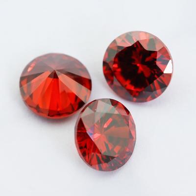 China Color Change China Red Crystal Gems Round Shape Zirconia Stone New Products for sale