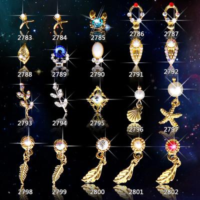 China Hot NEW Wholesale Alloy Jewelry 3D Nail Art Jewelry Nail rhinestones Sticker Supplier Number ML2783-2802 for sale