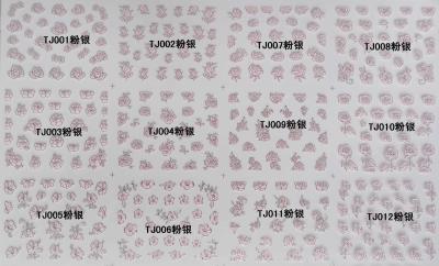 China Nail Art Stickers,Nail Art Decals, Water Slide Nail Stickers, TJ01-12 pink for sale