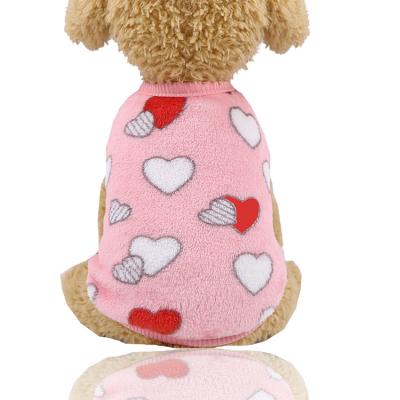 China Autumn/Winter Pet Puppies Cat Coat Multicolor Optional Flannel Cartoon Series Embroidery Dog Cat Viable Warm Suit for sale