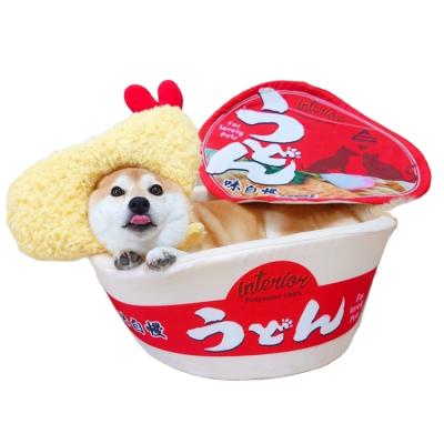 China Hole Cat Dog Nest Noodle Creative Hot-selling Viable Bed Noodle Shipping Cup Pet Funny Soft And Comfortable Durable Pet Bed for sale