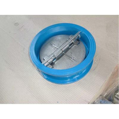 China Duction ron cast iron double disc wafer type double plate check valve for sale