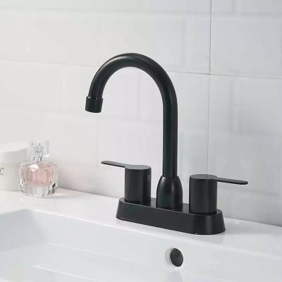 China 360 Degree Modern Black Sprayer Kitchen Faucet Brass Metered Basin Faucet Taps Kitchen Faucets for sale