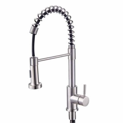 China Pull Out Spray Wholesale American Style Stainless Steel Spout Sink Pull Out Kitchen Faucet With Pull Down Sprayer Kitchen Faucets for sale