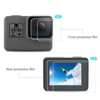 China Hot Selling Durable Sports Camera Accessories Tempered Glass Explosion-proof Film With Screen Film For Gopro Hero 5/6/7 for sale