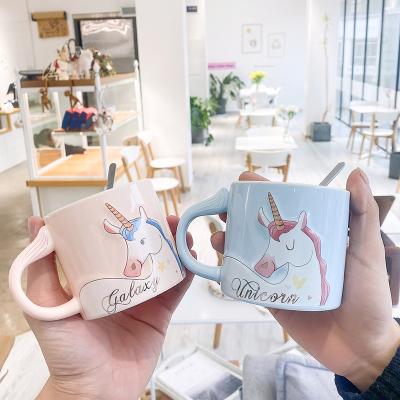 China Sublimation Cute Cheap Reusable Ceramic Reusable Coffee Mugs Porcelain Tea Milk 240ml Mugs Set for sale