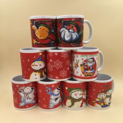 China Viable Custom Gift Mugs Christmas Promotion Ceramic Mugs Cute Snowman Cartoon Coffee Mugs for sale