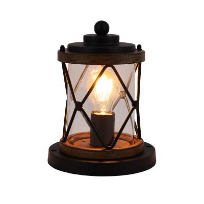 China European outdoor main modern patio head garden wall door balcony villa lamp iron wall column lamp waterproof for sale