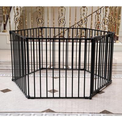 China Easy Install Custom Children's Playpens Folding Baby Playpen Metal Six Sides Multifunctional Baby Playpens for sale