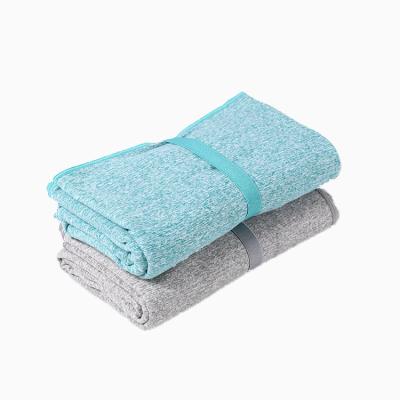 China Compressed custom printed washable soft non-slip absorbent microfiber sport towel with bag for sale