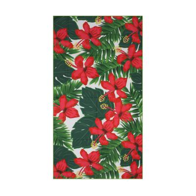 China Compressed Sand Free High Quality Quick Dry Portable Digital Printing Sublimation Flower Colorful Microfiber Beach Towel With Bag for sale