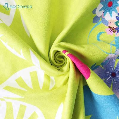 China Factory Supply Compressed Printed Microfiber Towel For Beach for sale