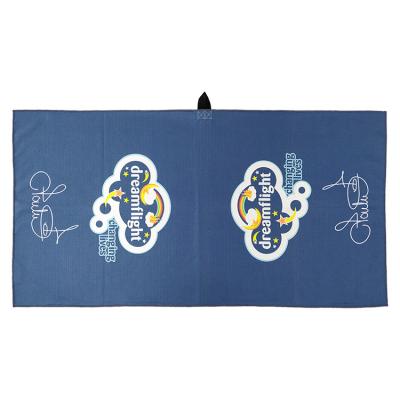 China Viable Custom Design Printed Microfiber Waffle Golf Club Towel for sale