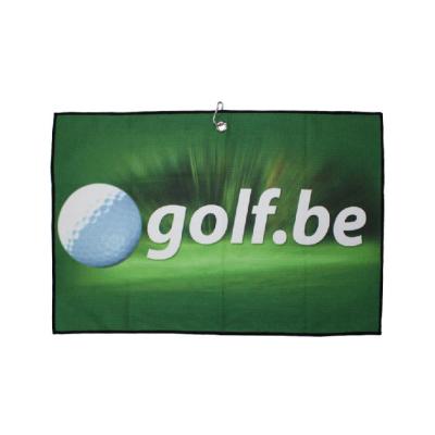 China Viable Custom Logo Microfiber Waffle Pattern Golf Towel With Clip for sale