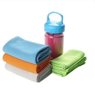 China OEM Compressed Silk Screen Printed Super Microfiber Workout Sweat Towels Neck Gym Fitness Yoga Tennis Sports Cooling Towel for sale