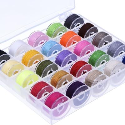 China High Tenacity 25pcs Mixed Colors Polyester Sewing Thread With Plastic Spool For Embroidery Metallic Thread Sets Diy Hand - Woven for sale