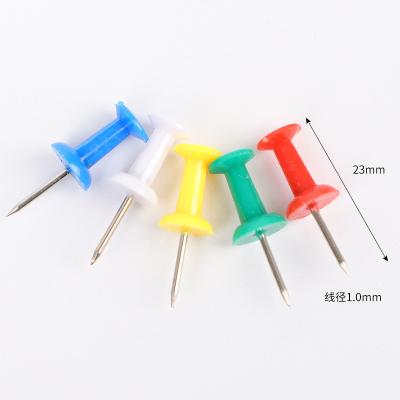 China Tracing High Quality Multi Color Head Thumb Point Pins Decorative Plastic Desktop Pushing Pins To Trace Pins for sale