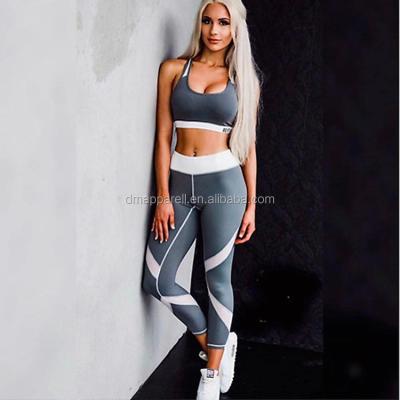 China 2018 New Fashion Breathable Fitness and Wear Sets Women Track Sports Suits Women Yoga Bra and Gaiters Custom Size for sale