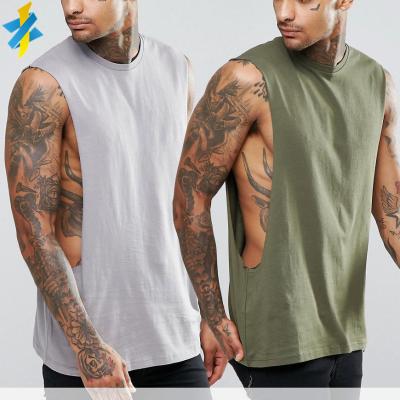 China Sleeveless T-shirts Men's Simple Fitted Bottom Sleeveless Tank Tops Scoop Vest T-shirt Anti-Static for sale