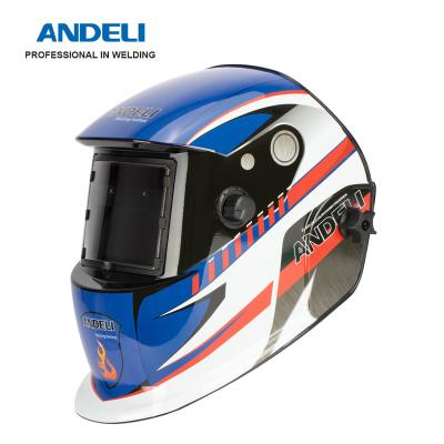 China ANDELI Mask Helmet Welding Auto Darkening For Welding Machine Area Welding Mask With Superior Optical Clarity 1/1/1/2 9242 Series for sale