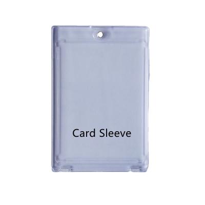 China Custom Magnet PVC Card Holder 35pt 3x4 Inch Transparent Toploader Card Sleeve Toploader Top for sale