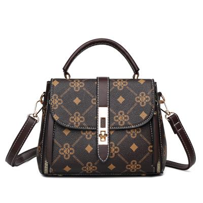 China Vintage Women Vintage Print Buckle Shoulder Rotary Small Cross - Body Handbag for sale