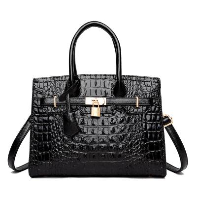 China Luxury Lady Women Alligator Pattern Shoulder Cross - Body Handbag Evening Clutch Bag for sale