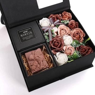 China Wholesale Recyclable Black Luxury Foldable Wedding Flower Small Small Lid Wedding Paper Box Magnetic Cardboard Packaging Gift Box for sale