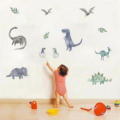 China Hot Cartoon Sticker Article Kids Room Wall Decoration Sticker Dinosaur PVC Wall Decal for sale