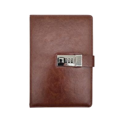 China Custom Goods 2021 Planner For Men 3d Logo Diary Cheap Magic Leather Reusable Notebook Journal With Lock PU Business Hardcover Notebook for sale