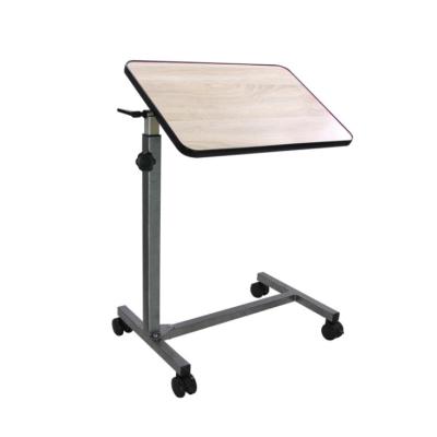 China Factory Hot Selling Button Lift Over Bed Laptop Table With Wheels For Elderly for sale