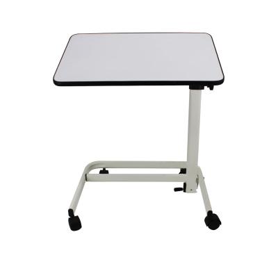 China Factory Wholesale Price Knob Lift Over Bed Table With Wheels For Patient for sale