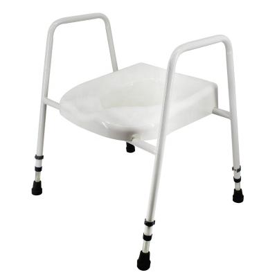 China Steel Raised Toilet With Adjustable Legs For Elderly Toilet Seat Riser With Arm Rest For Handicapped MK04010 for sale