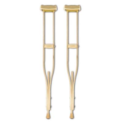 China 10 Levels Adjustable Adjustable Wooden Axillary Crutch Solid Armpit Crutch For Elder MK07025 for sale