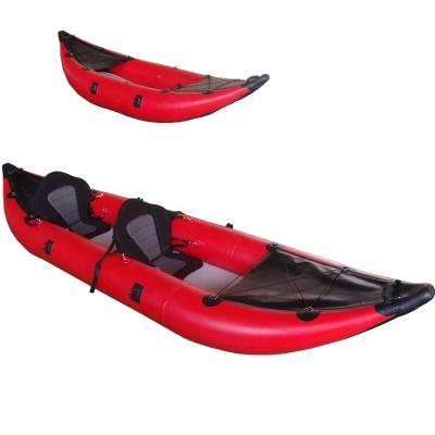 China China PVC PVC Foldable Inflatable Pedal Double Person Fishing Canoe/Kayak for sale