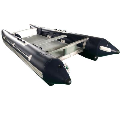 China Cheap Durable PVC Inflatable Fishing Boat Catamaran Sailing Boat For Sale for sale