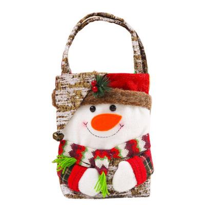 China Christmas Xmas Ornaments Candy Bag Creative Christmas Gifts Bags Santa Claus Embroider Christmas Bags Red for sale