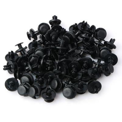 China Auto Car 7mm Hole Rivets Vehicle Door Trim Panel Retainer Retainer Clip Plastic Black Push Fastener Clips Hy188 for sale