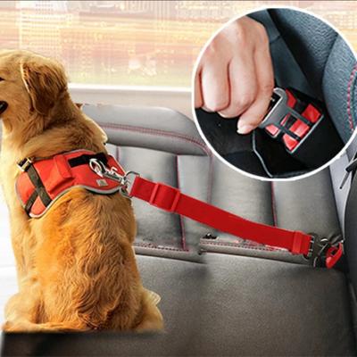 China Vehicle Car Dog Seat Belt Puppy Car Seat Belt Harness Lead Clip Dog Supplies Safety Dog Leash Hy1723 for sale