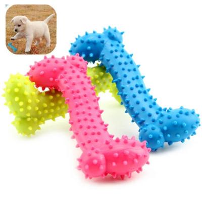 China Dog Toys Rubber Resistant For Biting Bone Dog Puppy Molars Rubber Ball Game For Teeth Forming Thermal Plastic Pet TOY Hy 620 for sale