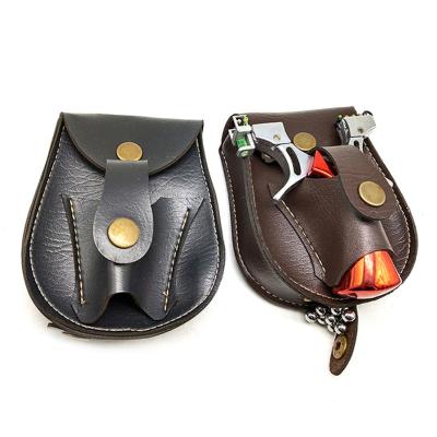 China Hot Selling PU Leather Slingshot Waist Case EDC Catapult Catapult Outdoor Hunting Camping Easy Tool Hy252 for sale