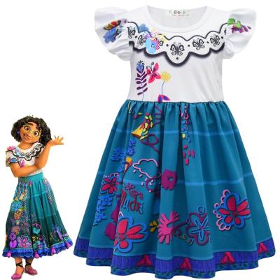 China Polyester Girls Encanto Dress Up Cosplay Mirabel Costumes Fancy Kids Princess Clothes Children Birthday Carnival Encanto Dress for sale