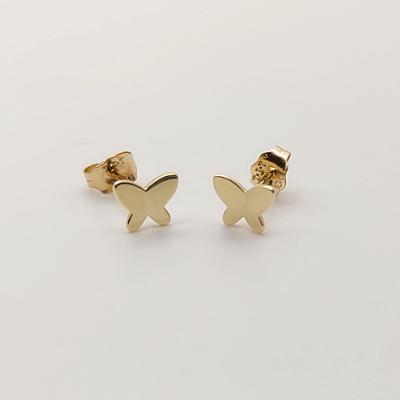 China 2020 Hot Sale Women Jewelry 10K Gold Stud Earring Fashionable Butterfly Earring for sale