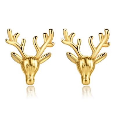 China 2019 New Fashion Instagram Earring Jewelry Hot Gold Plated Deer Earring Korea Cute Environmentally Friendly Kids Earrings for sale