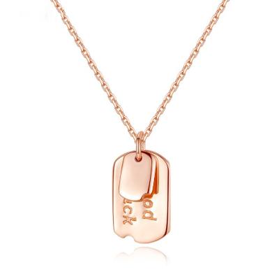 China Simple Design Instagram Jewelry Girls Necklace Accessories Custom Word Rose Gold Necklace Models in Simple Design for sale