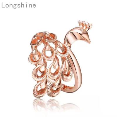 China Wholesale 14K Gold Jewelry Luxury Fashion Phoenix Engagement Rings Shaped Solid 14K Gold Ring For Women for sale